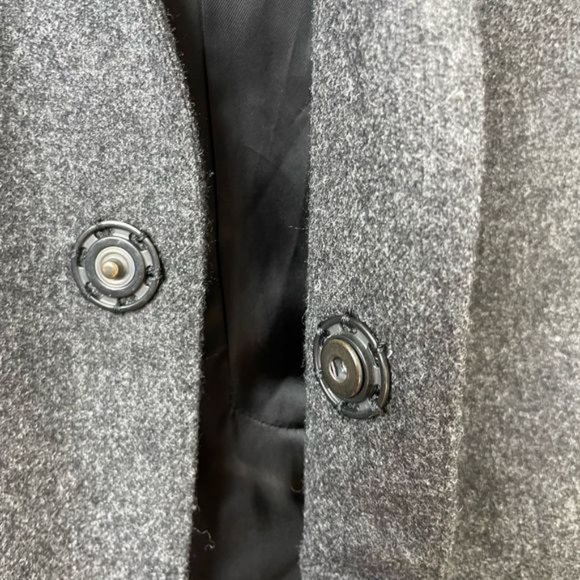 Lanvin Charcoal Grey Wool Single Breast Snap Button Blazer Size 50 - Picture 11 of 11